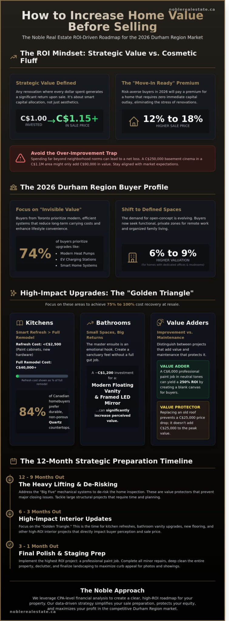 How to Increase Home Value Before Selling: A Strategic ROI Guide for 2026 - Infographic